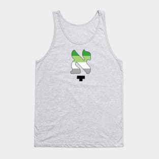 Kometz Aleph (Aromantic Pride Colors) Tank Top